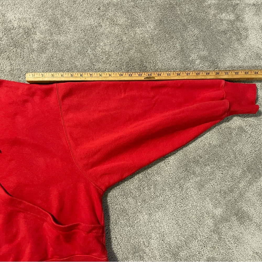 Nike Center Swoosh Sweatshirt Mens Medium Red Baggy Cotton Blend - Picture 13 of 16